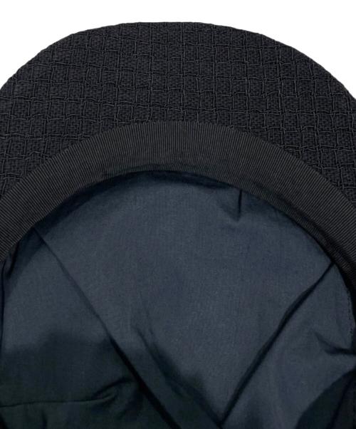 CHANEL（シャネル）CHANEL (シャネル) ココマーク ツイードキャスケット ブラック サイズ:Mの古着・服飾アイテム