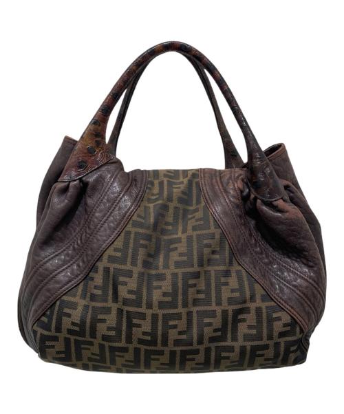 FENDI（フェンディ）FENDI (フェンディ) ズッカ柄 スパイ ハンドバッグ ブラウンの古着・服飾アイテム