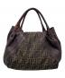 FENDI (フェンディ) ズッカ柄 スパイ ハンドバッグ ブラウン：80000円