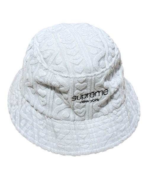 SUPREME（シュプリーム）SUPREME (シュプリーム) Terry Pattern Crusher 23SS バケットハット ライトグレー サイズ:SMALL/MEDIUMの古着・服飾アイテム
