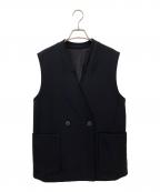 DEPAREILLEデパリエ）の古着「ウールツイルジレ」｜ブラック