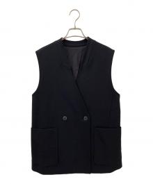 DEPAREILLE（デパリエ）の古着「ウールツイルジレ」｜ブラック