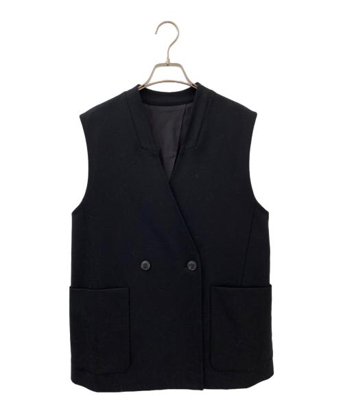 DEPAREILLE（デパリエ）DEPAREILLE (デパリエ) ウールツイルジレ ブラック サイズ:38の古着・服飾アイテム