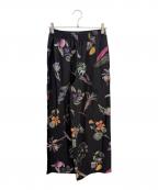 CABANキャバン）の古着「シルクボタニカルパンツ」｜ブラック