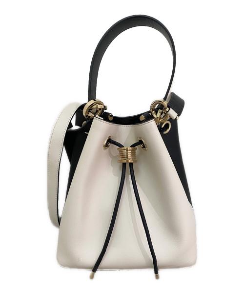 BVLGARI（ブルガリ）BVLGARI (ブルガリ) ビーゼロワン バケットバッグ アイボリー×ブラックの古着・服飾アイテム