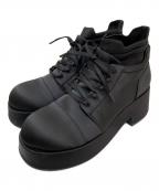 ENFOLDエンフォルド）の古着「サテンスニーカーヒールパンプス」｜ブラック