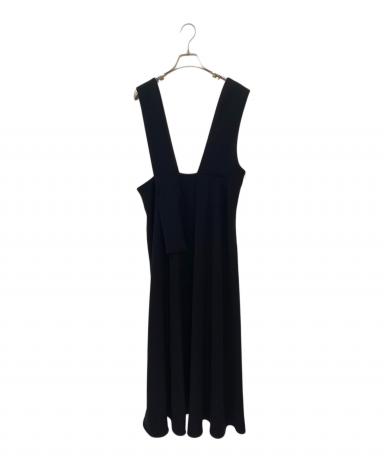 中古・古着通販】ENFOLD (エンフォルド) STRAP JUMPER-SKIRT ブラック