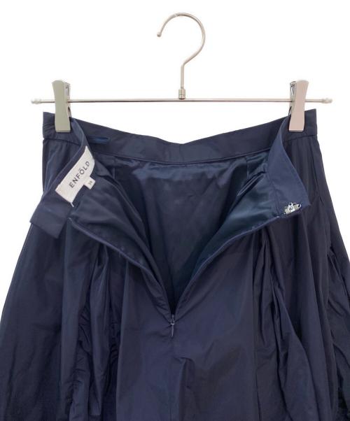 ENFOLD（エンフォルド）ENFOLD (エンフォルド) TUCK-BALLOON SKIRT ネイビー サイズ:36の古着・服飾アイテム