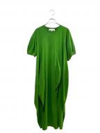 ENFOLDエンフォルド）の古着「ハイゲージスビン天竺 Ball ドレープ DR」｜グリーン