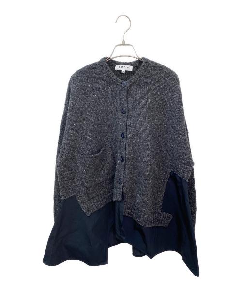 ENFOLD（エンフォルド）ENFOLD (エンフォルド) ASYMMETRY-HEM LAYERED CARDIGAN グレー サイズ:38の古着・服飾アイテム