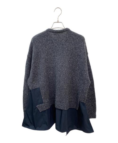 ENFOLD（エンフォルド）ENFOLD (エンフォルド) ASYMMETRY-HEM LAYERED CARDIGAN グレー サイズ:38の古着・服飾アイテム