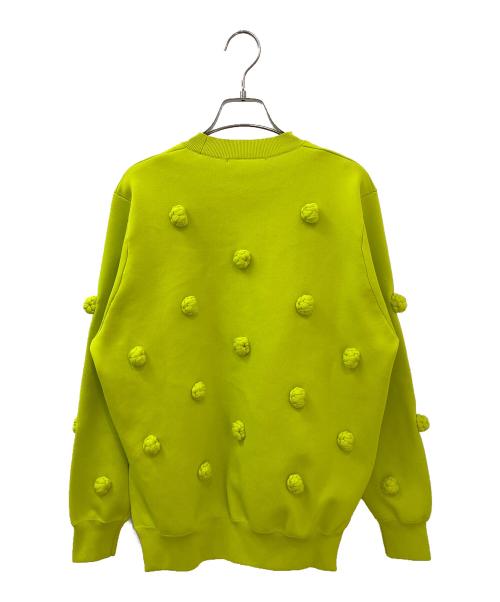 ENFOLD（エンフォルド）ENFOLD (エンフォルド) FLOWER KNIT PULLOVER 黄緑 サイズ:38の古着・服飾アイテム