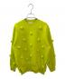 ENFOLD（エンフォルド）の古着「FLOWER KNIT PULLOVER」｜黄緑