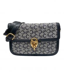 CELINE（セリーヌ）の古着「Cマカダム 	サルキー ショルダーバッグ」｜ネイビー