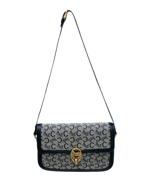 CELINE（セリーヌ）CELINE (セリーヌ) Cマカダム 	サルキー ショルダーバッグ ネイビーの古着・服飾アイテム