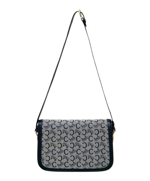 CELINE（セリーヌ）CELINE (セリーヌ) Cマカダム 	サルキー ショルダーバッグ ネイビーの古着・服飾アイテム