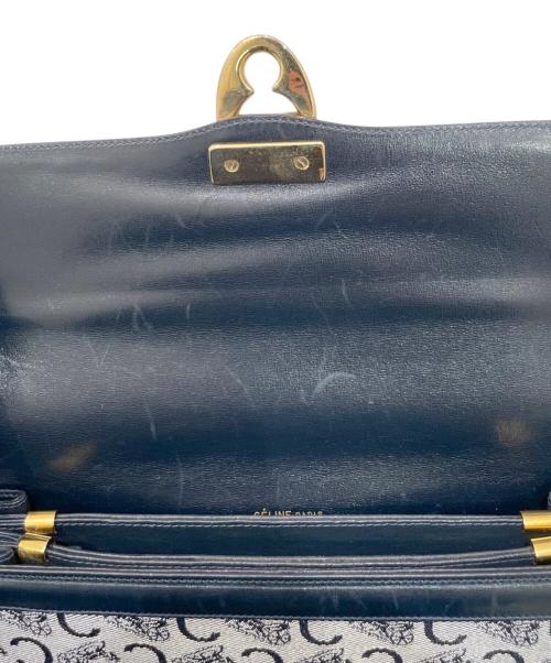 CELINE（セリーヌ）CELINE (セリーヌ) Cマカダム 	サルキー ショルダーバッグ ネイビーの古着・服飾アイテム