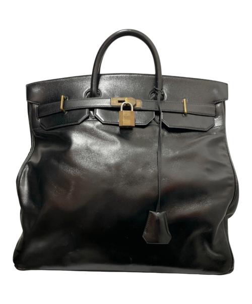HERMES（エルメス）HERMES (エルメス) オータクロア45/ゴールド金具/ボックスカーフ/〇A:1971年/ブラック ブラックの古着・服飾アイテム