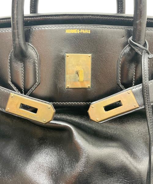 HERMES（エルメス）HERMES (エルメス) オータクロア45/ゴールド金具/ボックスカーフ/〇A:1971年/ブラック ブラックの古着・服飾アイテム