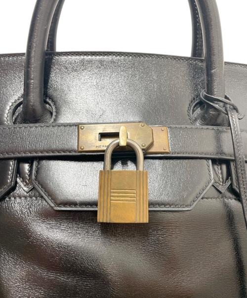HERMES（エルメス）HERMES (エルメス) オータクロア45/ゴールド金具/ボックスカーフ/〇A:1971年/ブラック ブラックの古着・服飾アイテム