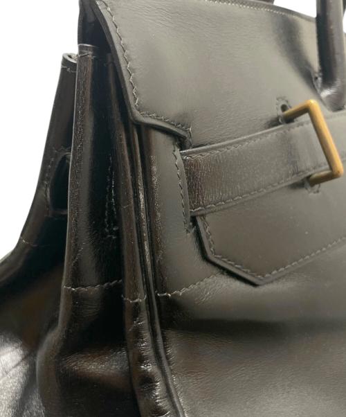 HERMES（エルメス）HERMES (エルメス) オータクロア45/ゴールド金具/ボックスカーフ/〇A:1971年/ブラック ブラックの古着・服飾アイテム