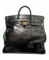 HERMES（エルメス）の古着「オータクロア45/ゴールド金具/ボックスカーフ/〇A:1971年/ブラック」｜ブラック