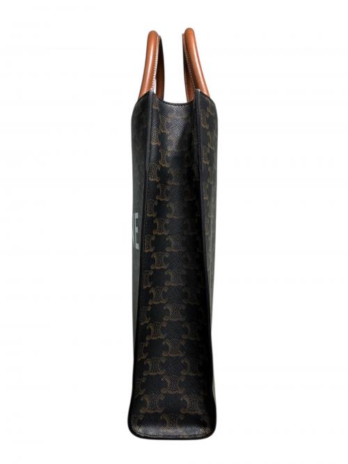 CELINE（セリーヌ）CELINE (セリーヌ) スモールバーティカルカバ ダークブラウン×ブラウン サイズ:スモールの古着・服飾アイテム