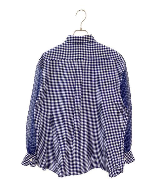 HYKE（ハイク）HYKE (ハイク) CHECKED SHEER SLEEVE SHIRT ブルー サイズ:2の古着・服飾アイテム