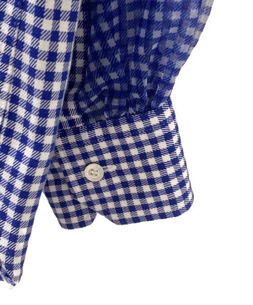 HYKE（ハイク）HYKE (ハイク) CHECKED SHEER SLEEVE SHIRT ブルー サイズ:2の古着・服飾アイテム