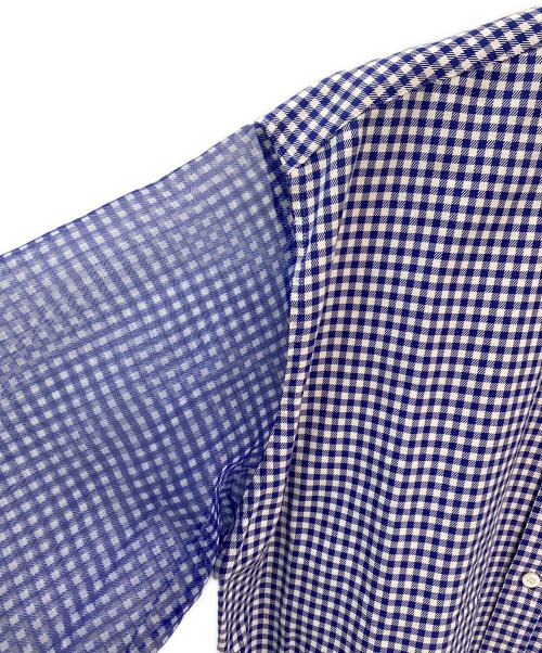 HYKE（ハイク）HYKE (ハイク) CHECKED SHEER SLEEVE SHIRT ブルー サイズ:2の古着・服飾アイテム