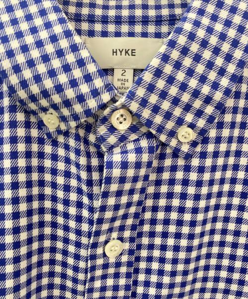 HYKE（ハイク）HYKE (ハイク) CHECKED SHEER SLEEVE SHIRT ブルー サイズ:2の古着・服飾アイテム