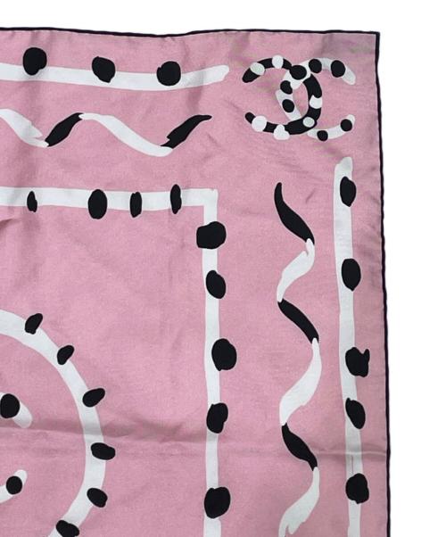 CHANEL（シャネル）CHANEL (シャネル) ココマークシルクスカーフ ピンクの古着・服飾アイテム