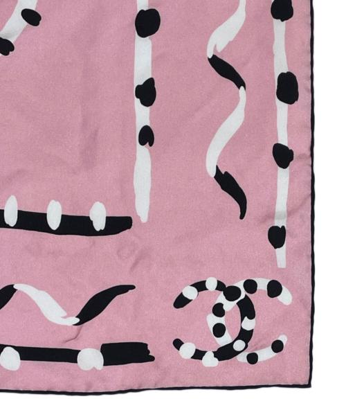 CHANEL（シャネル）CHANEL (シャネル) ココマークシルクスカーフ ピンクの古着・服飾アイテム