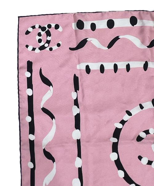 CHANEL（シャネル）CHANEL (シャネル) ココマークシルクスカーフ ピンクの古着・服飾アイテム