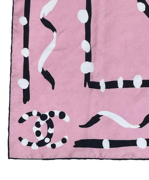 CHANEL（シャネル）CHANEL (シャネル) ココマークシルクスカーフ ピンクの古着・服飾アイテム