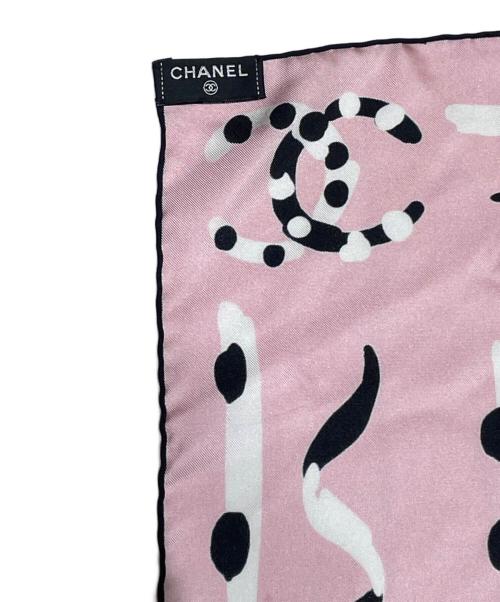 CHANEL（シャネル）CHANEL (シャネル) ココマークシルクスカーフ ピンクの古着・服飾アイテム