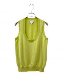 BOTTEGA VENETA（ボッテガベネタ）の古着「ノースリーブニット」｜黄緑