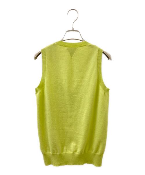 BOTTEGA VENETA（ボッテガベネタ）BOTTEGA VENETA (ボッテガベネタ) ノースリーブニット 黄緑 サイズ:Sの古着・服飾アイテム