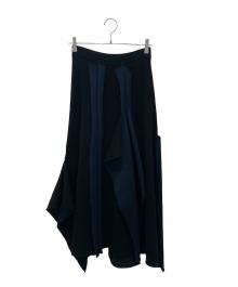 ENFOLD（エンフォルド）の古着「フリルニットスカート」｜ブラック