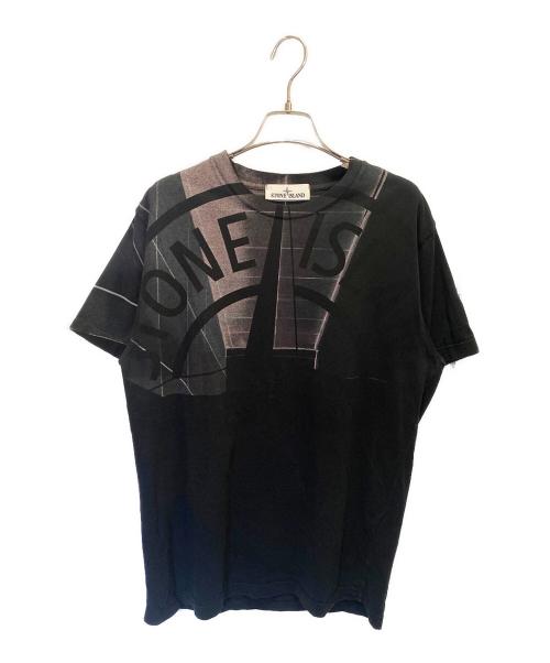 STONE ISLAND（ストーンアイランド）STONE ISLAND (ストーンアイランド) プリントTシャツ ブラック サイズ:Mの古着・服飾アイテム