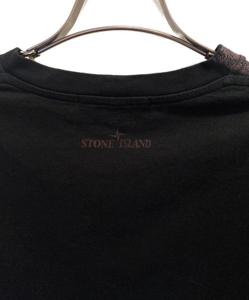 STONE ISLAND（ストーンアイランド）STONE ISLAND (ストーンアイランド) プリントTシャツ ブラック サイズ:Mの古着・服飾アイテム