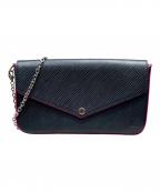 LOUIS VUITTONルイ ヴィトン）の古着「エピ ポシェットフェリシー/チェーンウォレット」｜ブラック