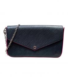 LOUIS VUITTON（ルイ ヴィトン）の古着「エピ ポシェットフェリシー/チェーンウォレット」｜ブラック