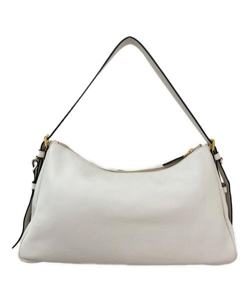 PRADA（プラダ）PRADA (プラダ) エメ ラージ ソフトグレインレザー ショルダーバッグ ホワイト サイズ:ラージの古着・服飾アイテム