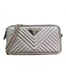 PRADA（プラダ）の古着「チェーンショルダーバッグ」｜シルバー