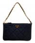 PRADA（プラダ）の古着「Triangle Logo Quilted Chain Tote Bag」｜ブラック