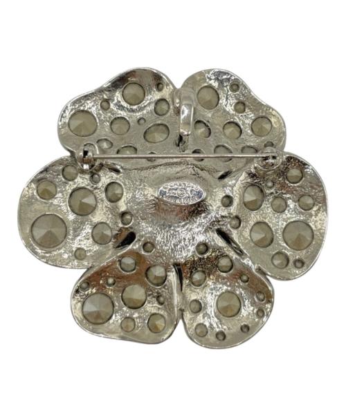 CHANEL（シャネル）CHANEL (シャネル) カメリアラインストーンブローチ シルバーの古着・服飾アイテム