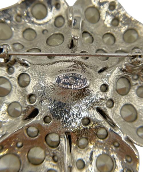 CHANEL（シャネル）CHANEL (シャネル) カメリアラインストーンブローチ シルバーの古着・服飾アイテム