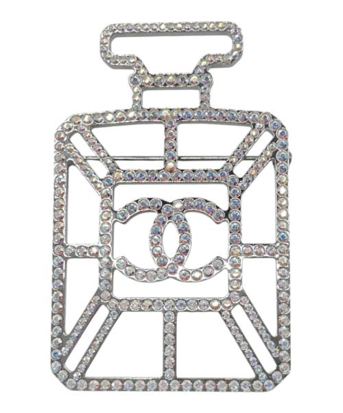 CHANEL（シャネル）CHANEL (シャネル) 香水ラインストーンブローチ ピンクの古着・服飾アイテム
