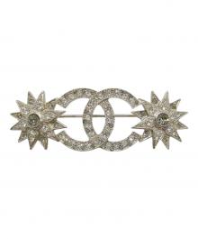CHANEL（シャネル）の古着「Étoiles Et Strass Paris Dallas Broche/Strass Star ブローチ」｜シルバー